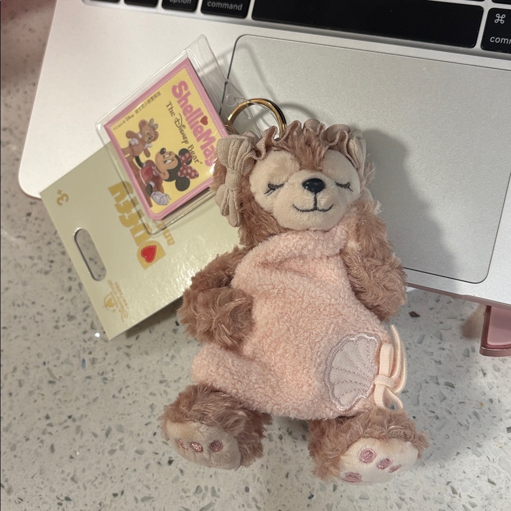 ShellieMay Plush Keychain - Pink & Brown Cute Bear